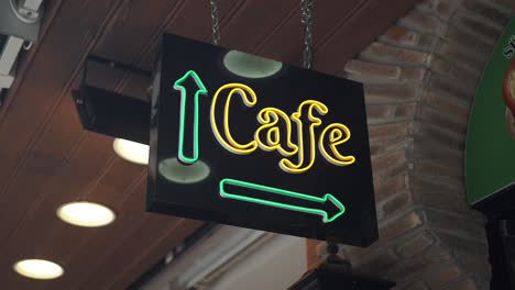 neon cafe sign