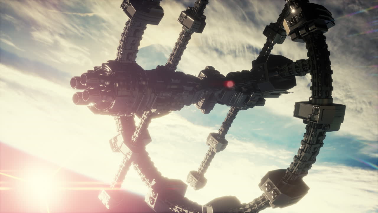 지구 근처의 외계인 모체선 nasa에 의해 제공 된 요소