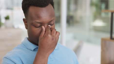 Stress,-headache-or-black-man-tired