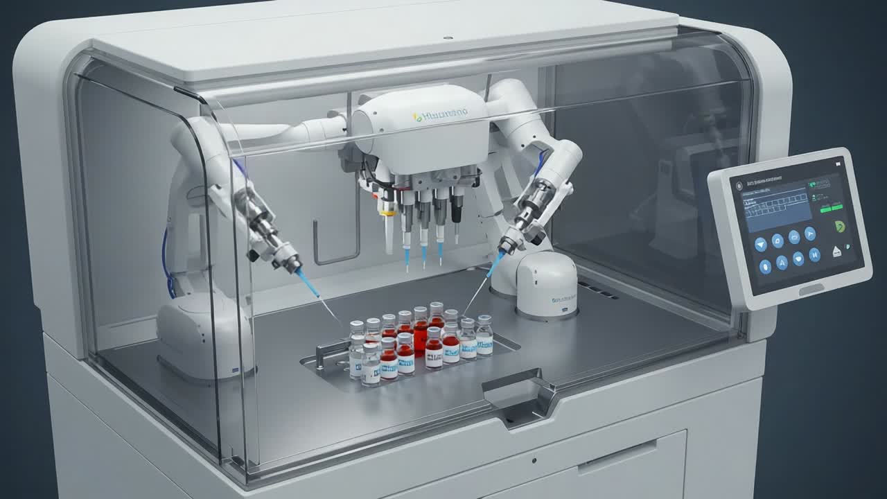 Advanced Robotic System for Automated Liquid Handling and Dispensing in Laboratory Settings with Enhanced Precision and Efficiency