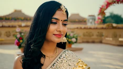 beautiful indian woman in a sari