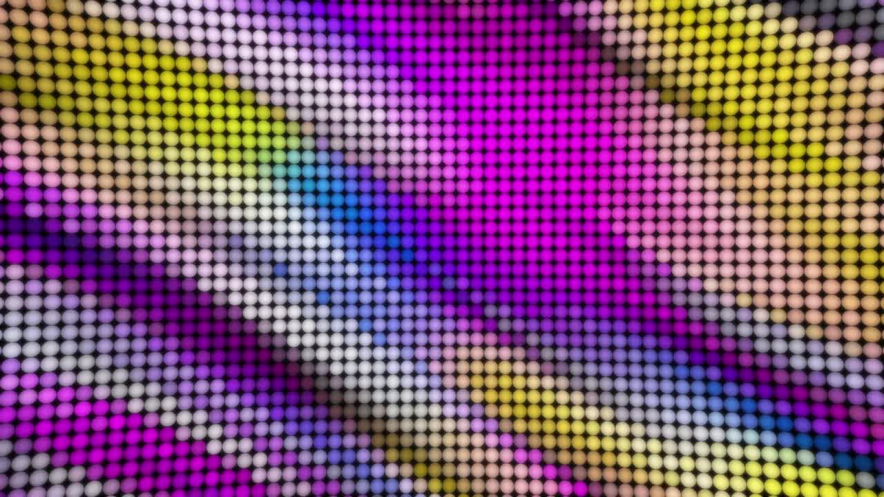 Shining bulbs balls RGB led panel animated background