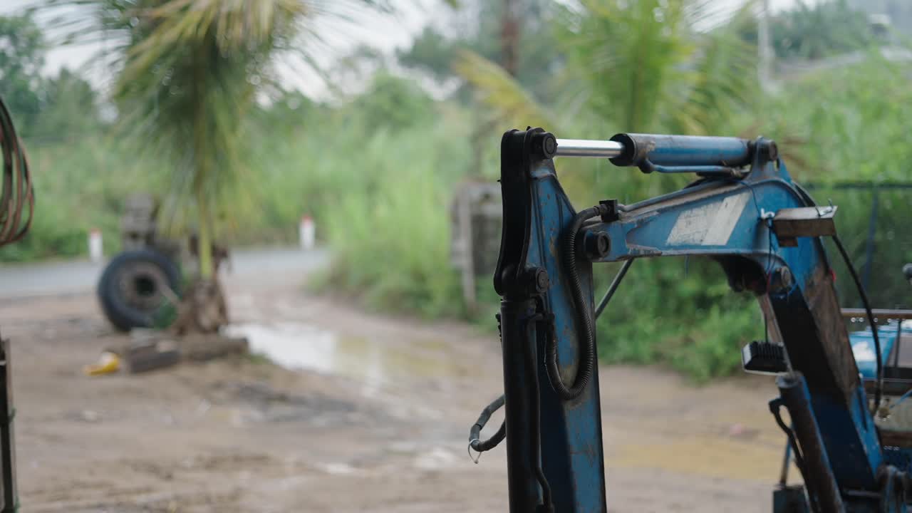 Excavator Arm in a Rural Setting