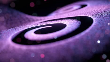 purple glowing particles, abstract background, 3d rendering.