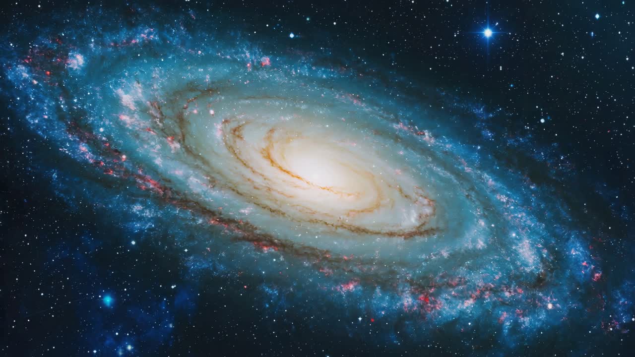 Majestic Spiral Galaxy in Deep Space