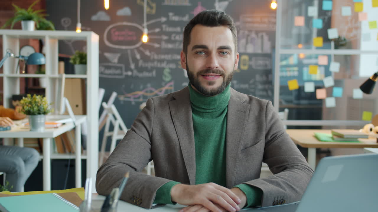 Businessman in Modern Office Setting