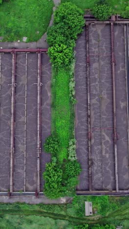 vista aérea de la planta de tratamiento de aguas residuales