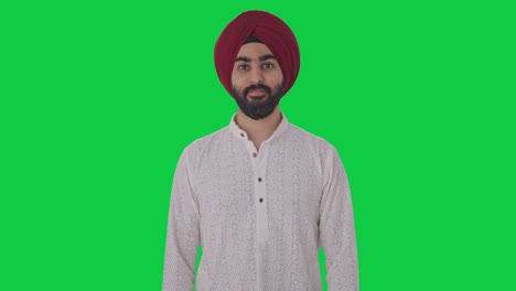 Happy-Sikh-Indian-man-smiling-Green-screen