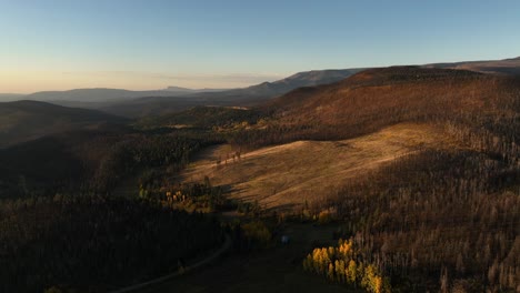burnt mountain landscape at sunset
