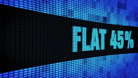 45% off sale display on led screen