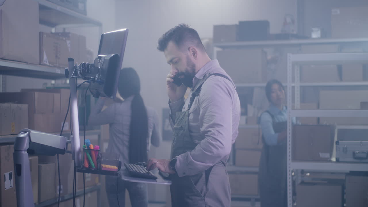 trabajadores de almacén