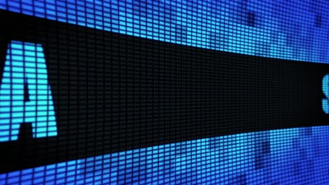 digital display showing text