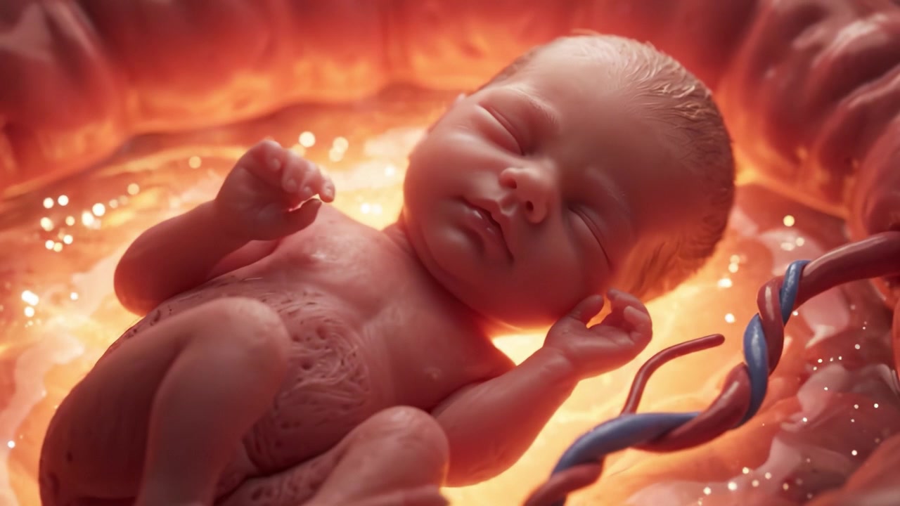 Un nuovo inizio: catturare l'essenza della nascita attraverso il sonno delicato di un neonato circondato dal calore vitale del suo ambiente