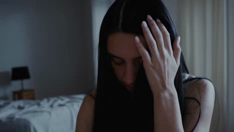 young woman in a bedroom