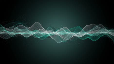 fantastic animation with particle wave object in slow motion and space for text, 4096x2304 loop 4k