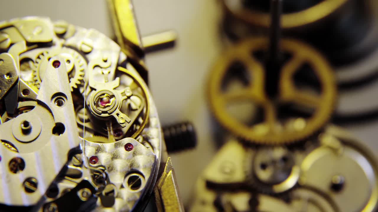 Close-up of clock parts