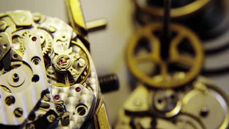 Close-up-of-clock-parts