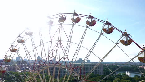 aerial view of ferris wheel