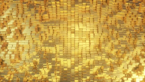 beautiful abstract golden cubes