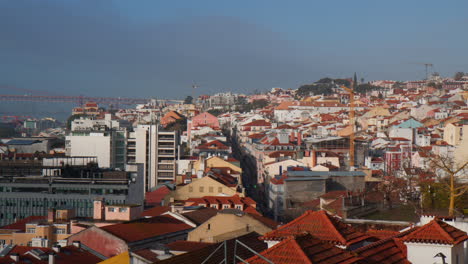 miradouro da senhora do monte - scenic neighborhood with panoramic views of the city of lisbon in portugal