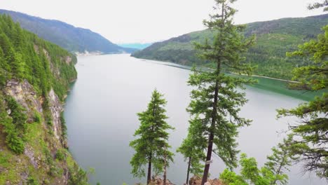 beautiful river surrounded by mountain range 4k