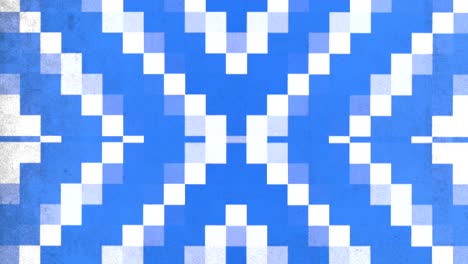 hipnotizante patrón pixelado azul y blanco arte digital abstracto
