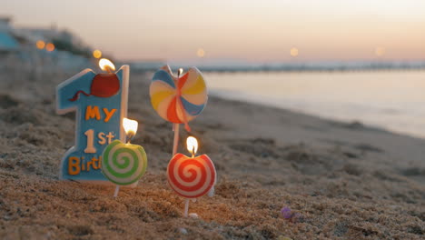 Burning-candles-for-the-baby-boy-first-birthday