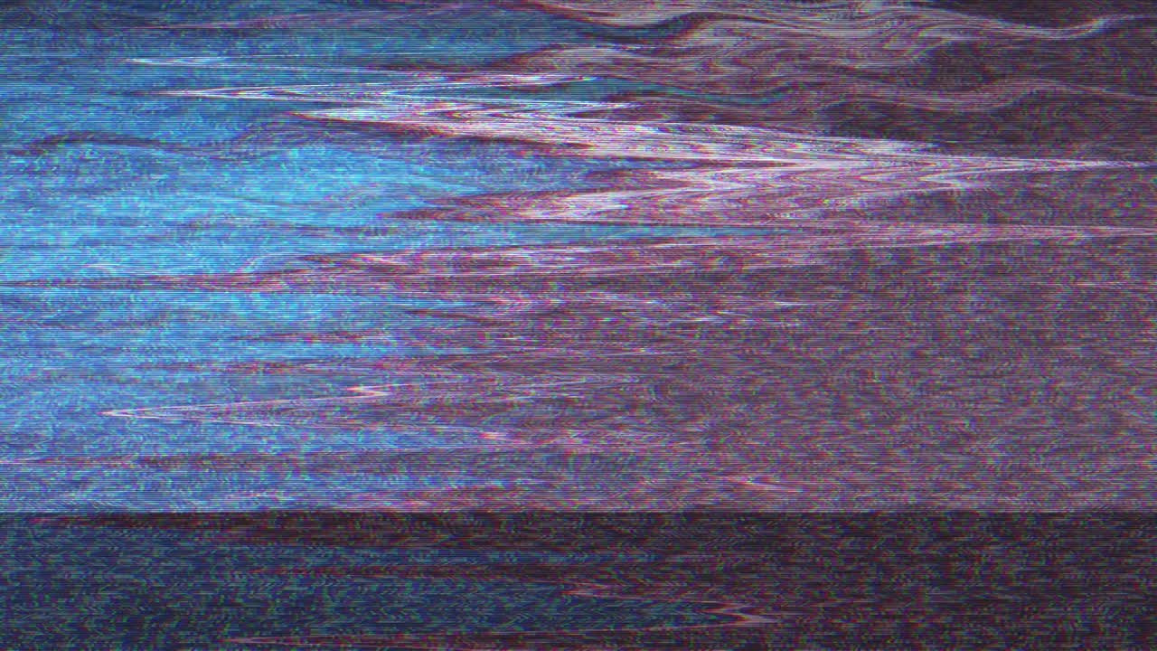Glitch of the broken TV. The effect of a broken monitor loop.