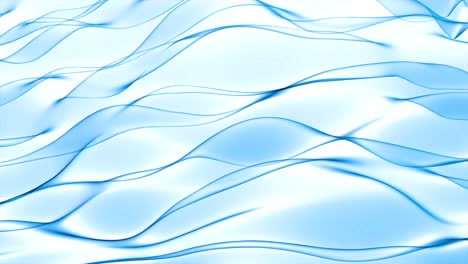 abstract blue wave in the slow motion on the white background