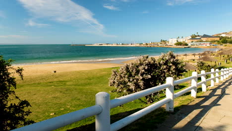 santos beach at popular tourist destination mossel bay, garden route