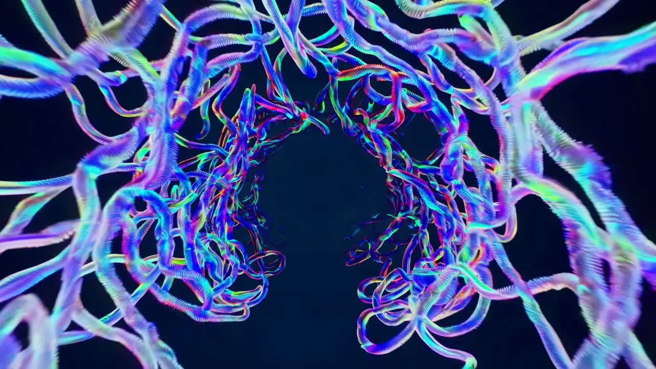 Neon abstract light vortex background