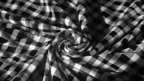 black and white checkered fabric texture