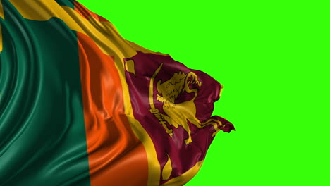 flag of sri lanka on green screen