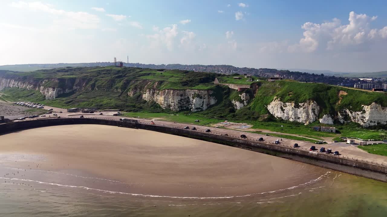 Newhaven, Doğu Sussex, İngiltere üzerinde drone çekimi.