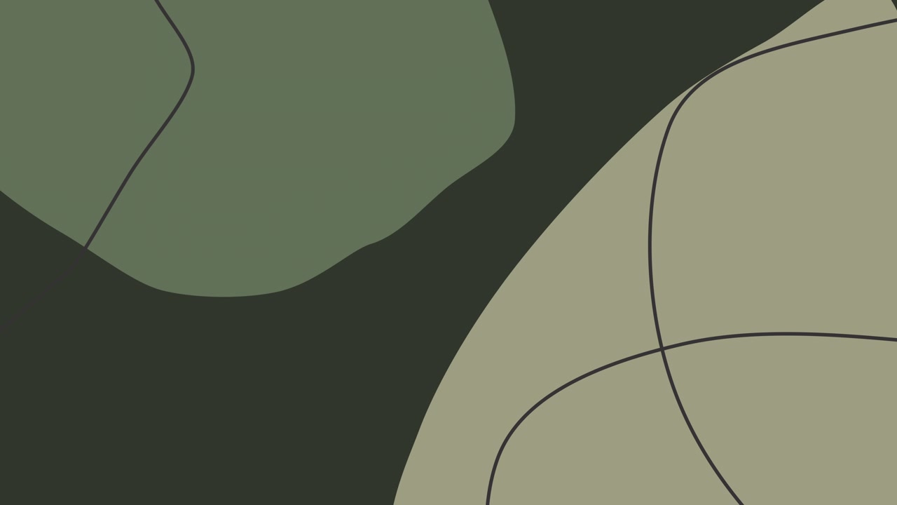 Animated Abstract Organic Shapes Background in Green and Beige