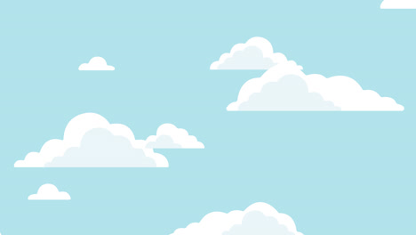 cartoon clouds on blue sky background