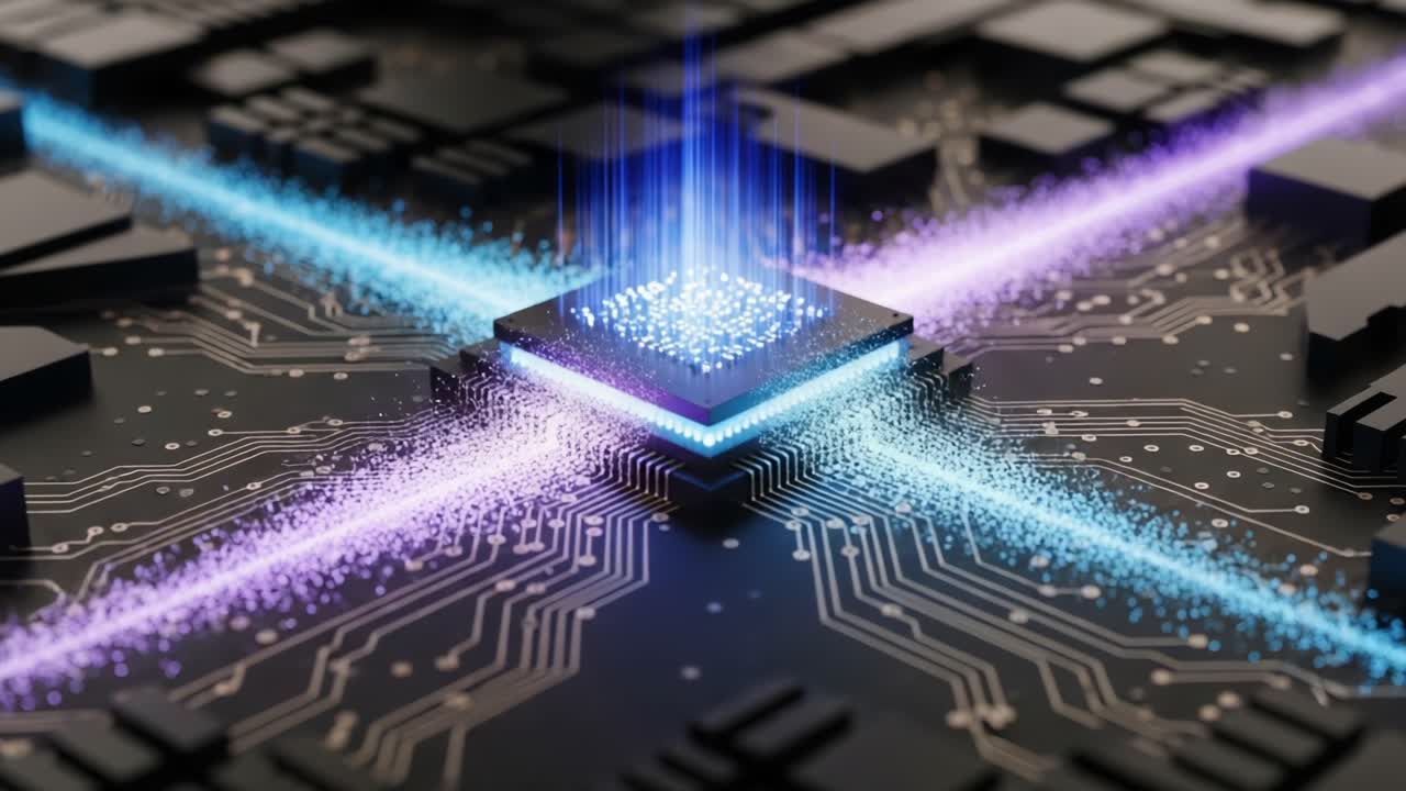 Exploring Quantum Computing: The Intricate Connection Between a Quantum Processor and Its Surrounding Circuitry in a Stunning Visual Representation