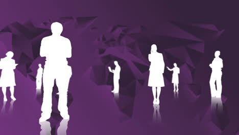 siluetas blancas de personas de negocios