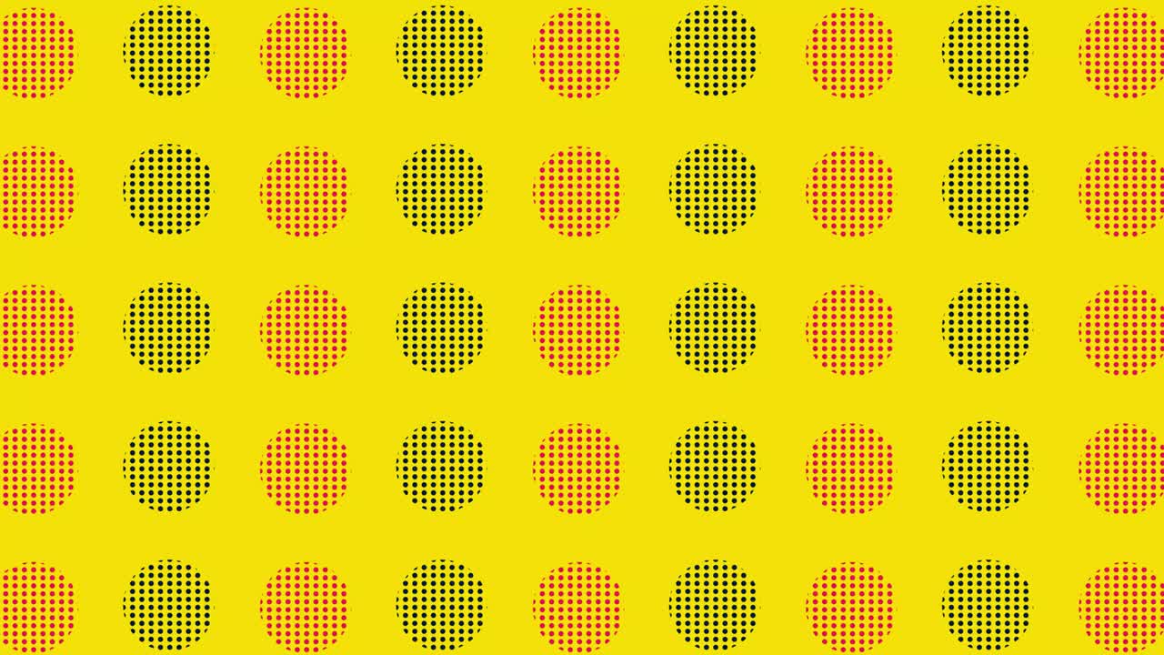 Retro abstract 80s 90s design pattern background. Memphis style with geometrical shapes of different vintage colors. Seamless pop art design. 4K video motion