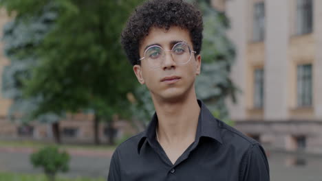 young man in city portrait