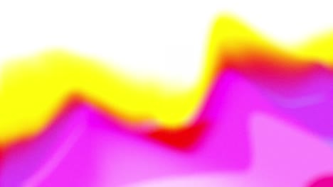 Animation-of-yellow,-red-and-pink-waves-on-white-background