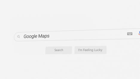 searching for google maps on internet browser