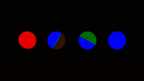 colorful circles on black background