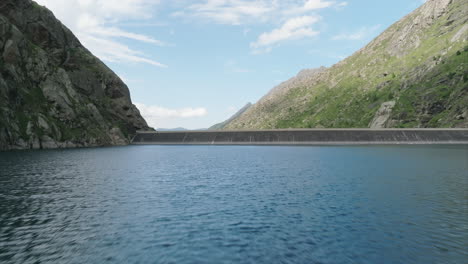 the dam of a hydro electric power plant in french pyrenees mountains.