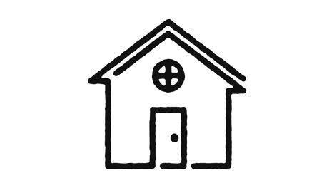 imágenes de animación de icono de la casa y canal alfa