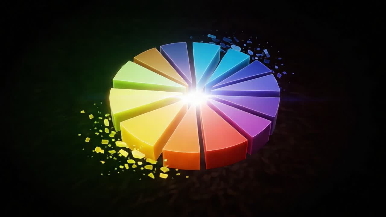 Vibrant Color Wheel Transformation: A Stunning Visual Journey Through a Spectrum of Colors Emanating Light and Energy in Two Powerful Frames