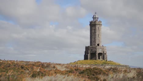 A-view-of-Darwen-Tower-in-Lancashire-on-a-windy-day