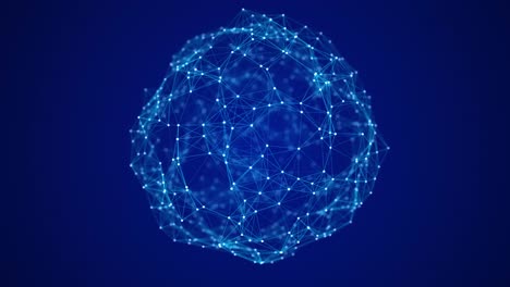 esfera compuesta de puntos y líneas. elementos modernos de marco de alambre. esfera de cuadrícula de tecnología. renderización 3d.