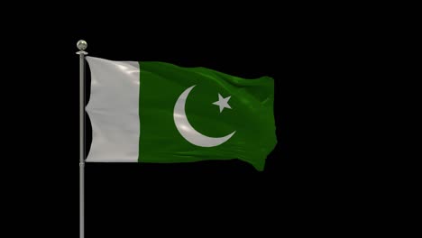 pakistán varias banderas ondeando la bandera nacional en el poste, la bandera de la mesa