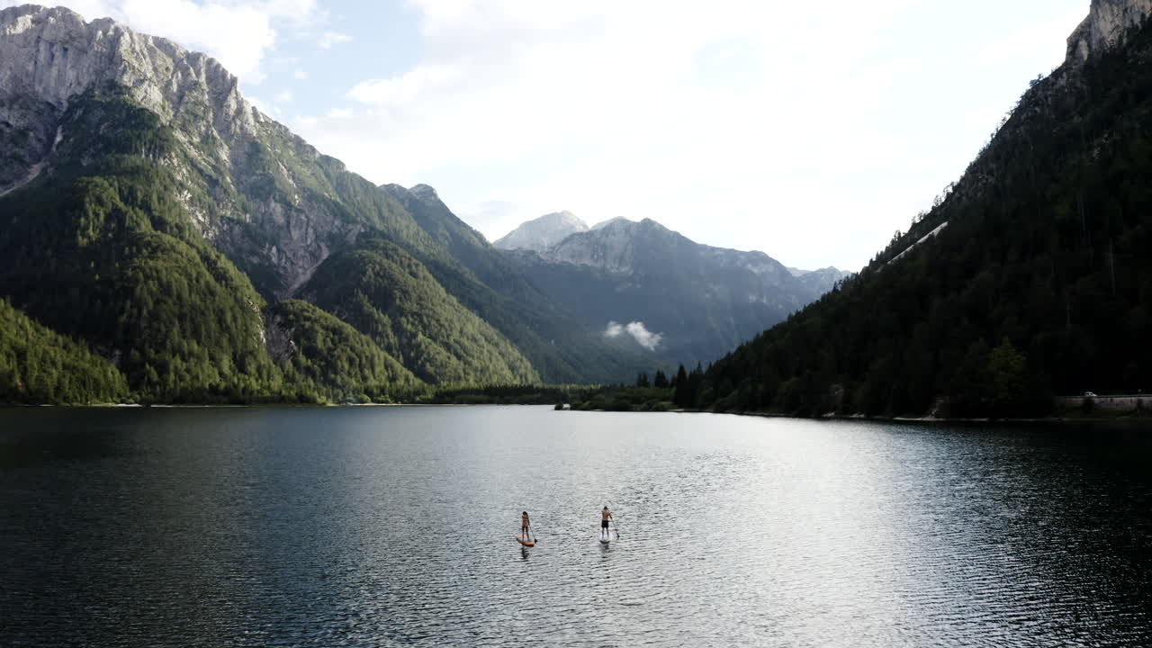 Paddleboarding in the Mountains